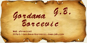 Gordana Borčević vizit kartica